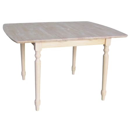 International Concepts Square Table with Butterfly Extension, Unfinished, 36 W, 36 L, 30 in H, Wood, Unfinished K-T36X-330T